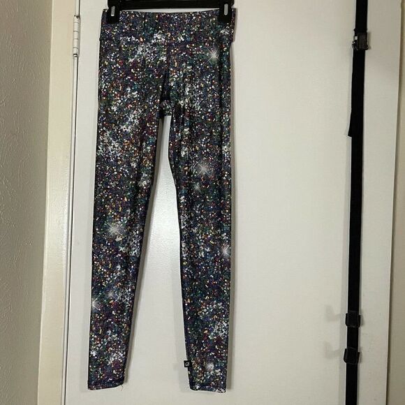Terez Leggings Confetti Dotted Multicolor Workout Yoga Size Small - Picture 1 of 7